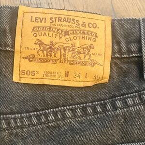 Levi's 505 Regular Fit Straight Leg Jeans in Charcoal Gray